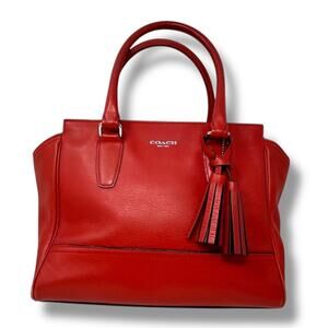 Coach Madison Red Leather Satchel with Tassel – Style 19891 – Retail  $358